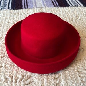 Red Hat Society Wool Hat Vintage